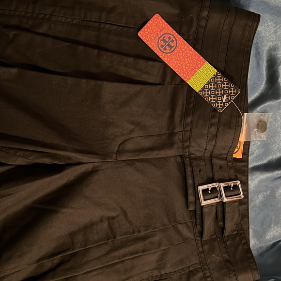 NWT Tory Burch Black Buckled Pants - Picture 2 of 5